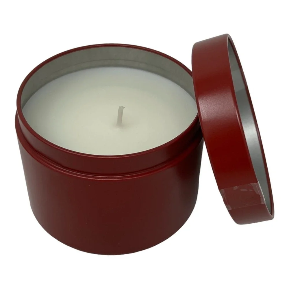 IKEA VINTERFINT 2023 Red Scented candle in metal tin, Cinnamon & Sugar